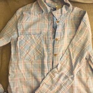 F21 pastel plaid collar button down long sleeve